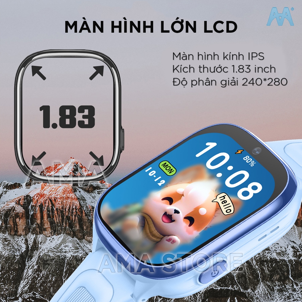 Đồng hồ Thông minh Trẻ em lắp sim nghe gọi Chống nước Định vị GPS Kizuna D56- video call