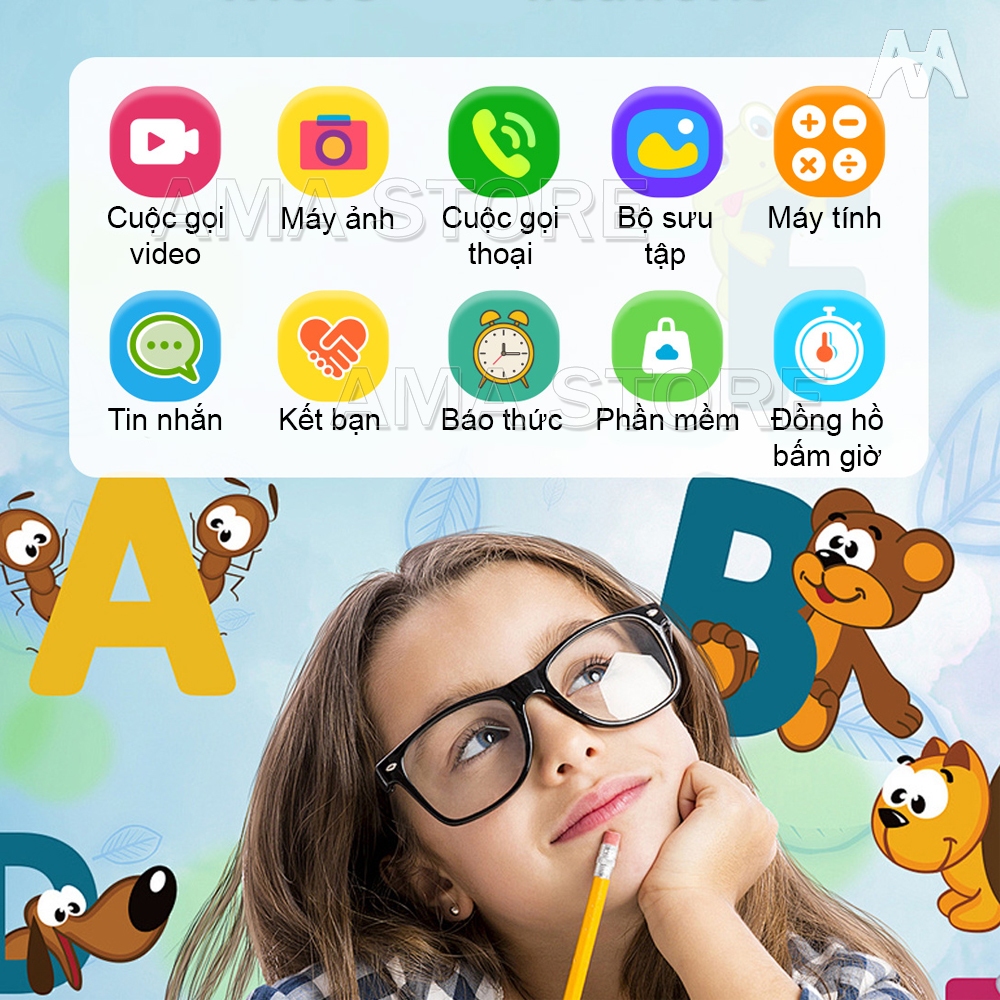 Đồng hồ Thông minh Trẻ em lắp sim nghe gọi Chống nước Định vị GPS Kizuna D56- video call
