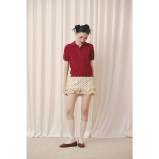 Áo OLV thun len polo trẻ trung Polo Knit Ribbed Top nhiều màu năng động phù hợp đi chơi đi làm