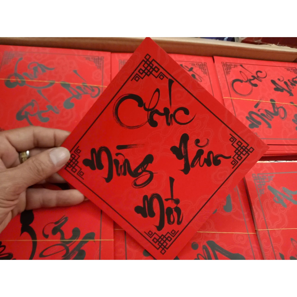 CHỮ THƯ PHÁP DÁN MẸT, PHÊN, GIỎ TRE - CHỮ ĐEN CMNM, VSNY, AKTV 20CM ...