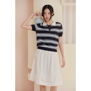 Áo OLV len cổ polo nút cài kiểu dễ thương trẻ trung Knit Polo Sweetheart Buttoned phù hợp mọi dịp