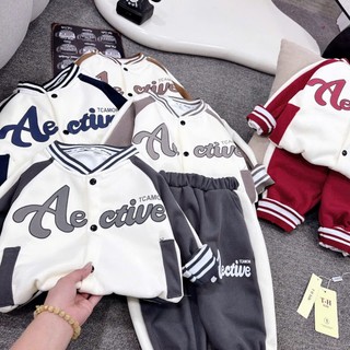 BỘ NỈ AECITI BO GẤU BOMBER CHO BÉ
