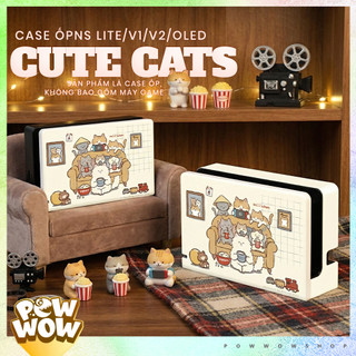 OLED/V1/V2 Case Ốp Máy & Ốp Dock Nintendo Switch Gia Đình Mèo Cute Cats Family Cute Đáng Yêu
