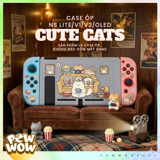 OLED/V1/V2 Case Ốp Máy & Ốp Dock Nintendo Switch Gia Đình Mèo Cute Cats Family Cute Đáng Yêu
