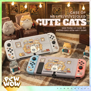 OLED/V1/V2 Case Ốp Máy & Ốp Dock Nintendo Switch Gia Đình Mèo Cute Cats Family Cute Đáng Yêu