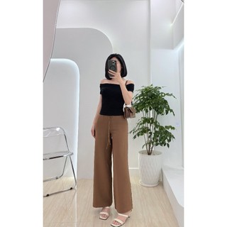 (10 DEAL MỞ BÁN) Quần suông ống rộng lưng dây kéo vải Gold Nhật mặc thoải mái lưng cao/lưng thấp