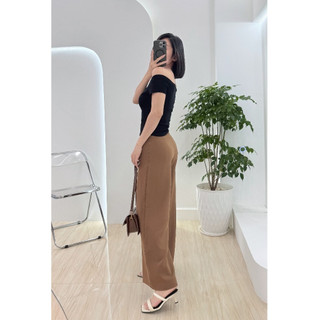 (10 DEAL MỞ BÁN) Quần suông ống rộng lưng dây kéo vải Gold Nhật mặc thoải mái lưng cao/lưng thấp