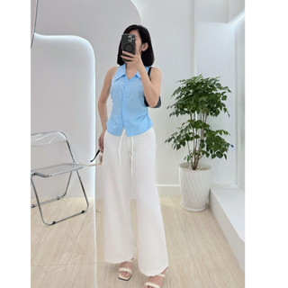 (10 DEAL MỞ BÁN) Quần suông ống rộng lưng dây kéo vải Gold Nhật mặc thoải mái lưng cao/lưng thấp