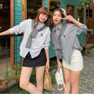 ( S -46)[ GIÁ MỞ BÁN]( giá cặp) Bộ đồ đôi couple mặc cùng người yêu sơmi nam nữ dài tay thêu ngựa chất thô mềm  kèm khăn