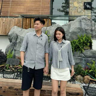 ( S -46)[ GIÁ MỞ BÁN]( giá cặp) Bộ đồ đôi couple mặc cùng người yêu sơmi nam nữ dài tay thêu ngựa chất thô mềm  kèm khăn
