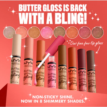 (Bill US) Son Bóng Cho Đôi Môi Căng Mọng môi Nyx Butter Gloss Aurora Dewy Tint 5.5g