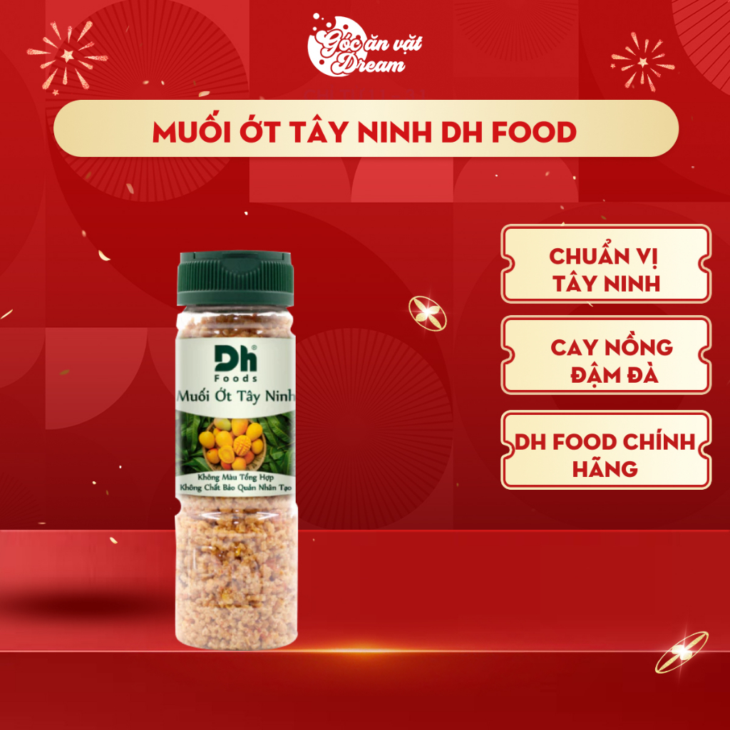Muối Tôm DH Food Tây Ninh Chính Hãng, Muối Chấm Trái Cây Hải Sản Cay Nồng Đậm Vị