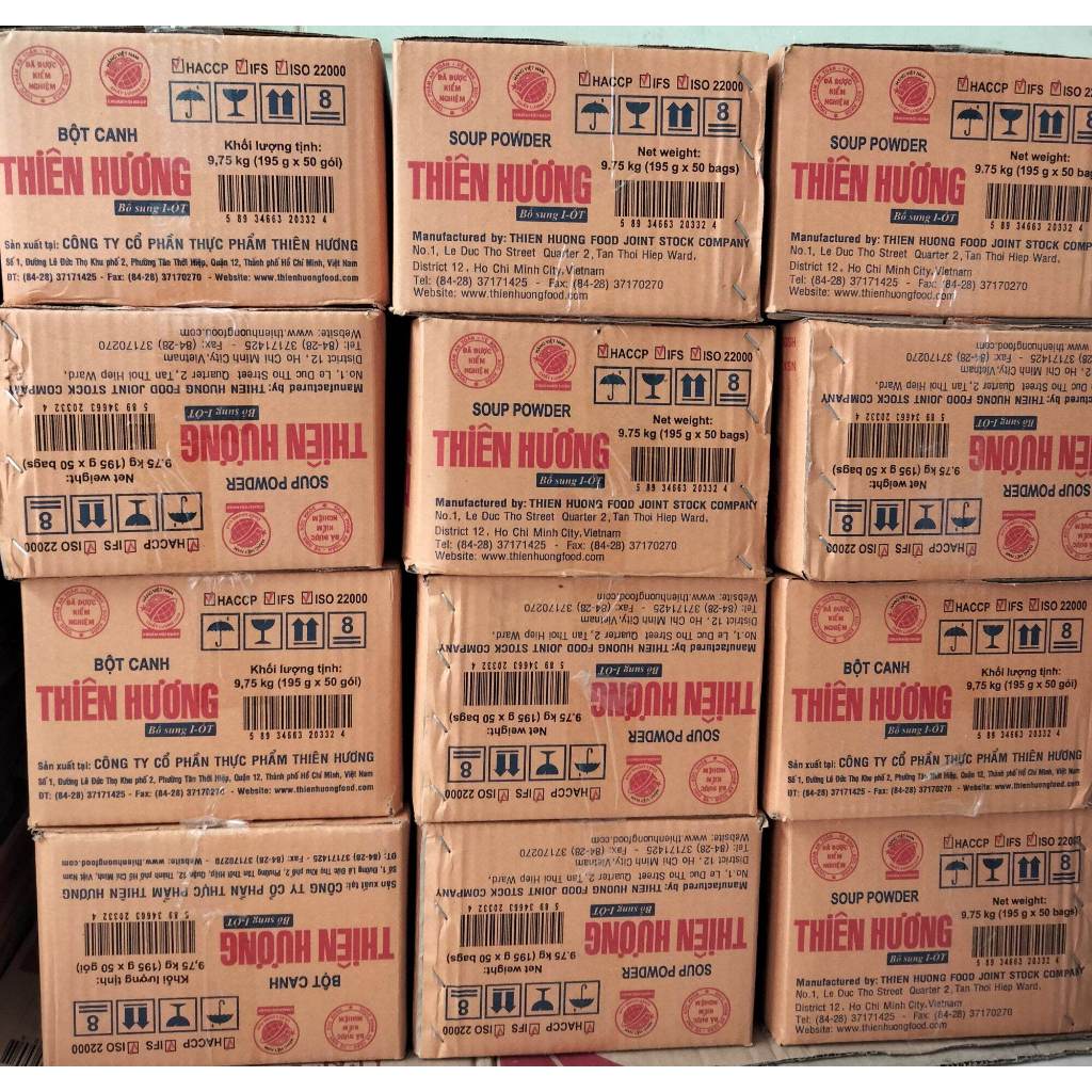 Thùng 50 gói Bột canh cao cấp Thiên Hương 195gr x 50 gói
