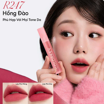 Son kem lì COLORKEY VELVET 2.5g, lâu trôi, mềm mịn và cực nhẹ môi | BLINK BEAUTY