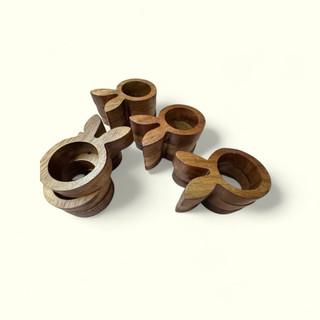 Bộ 6 vòng gỗ , nhẫn gỗ để khăn ăn nhà hàng , kích thước cao 3cm x 5cm . được làm  bằng gỗ tự nhiên