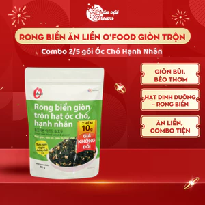 Rong Biển O’Food Trộn Óc Chó Hạnh Nhân, Rong Biển Trộn Cơm Cho Bé Giòn Ngon, Combo 2 và 5 Gói