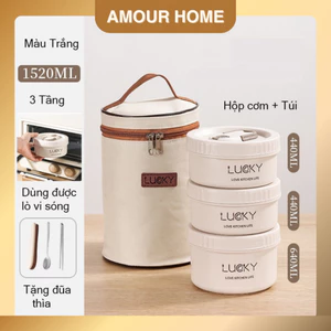 Hộp Đựng Cơm Giữ Nhiệt 3 Tầng – Dùng Được Lò Vi Sóng, Cơm Văn Phòng Cách Nhiệt