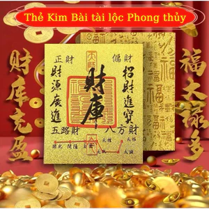 Lá Vàng - Thẻ Kim bài Tài Lộc (Đã xin lộc) bình an