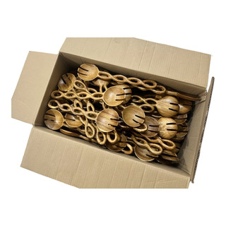 Bộ 2 Muôi Gỗ Keo Cán Xoắn Mầu Tự Nhiên – Trộn Salad, Hoa Quả | 31 x 8 cm