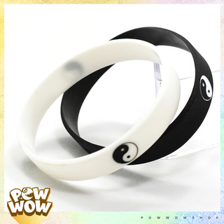 Vòng Tay Cao Su Thể Thao Trắng Đen Black White Basic Phong Cách Tối Giản (Lưu Ý Chọn Đúng Size)