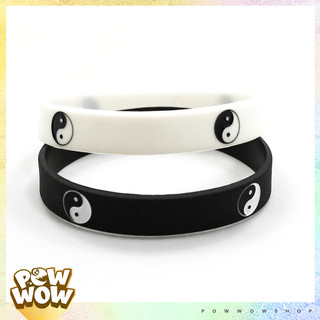Vòng Tay Cao Su Thể Thao Trắng Đen Black White Basic Phong Cách Tối Giản (Lưu Ý Chọn Đúng Size)