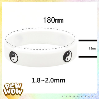 Vòng Tay Cao Su Thể Thao Trắng Đen Black White Basic Phong Cách Tối Giản (Lưu Ý Chọn Đúng Size)