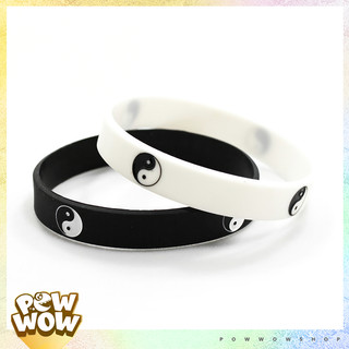 Vòng Tay Cao Su Thể Thao Trắng Đen Black White Basic Phong Cách Tối Giản (Lưu Ý Chọn Đúng Size)