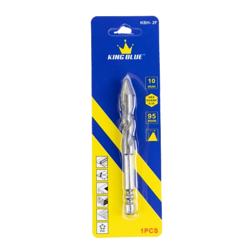 Mũi Khoan Đa Năng Lục Giác KingBlue KBH2F Size 4–12mm Dài 95mm Khoan Tường,Gạch Men,Đá,Kính,Bê Tông