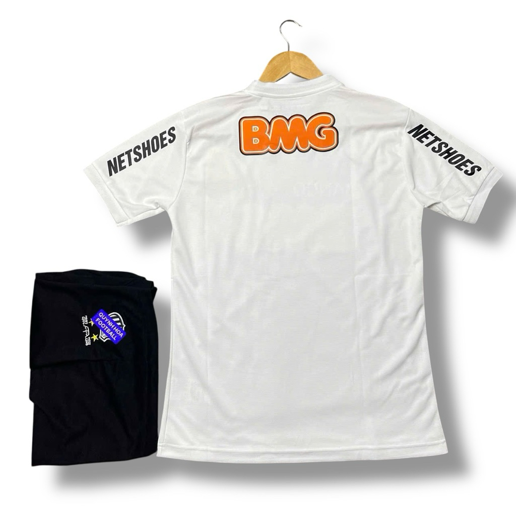 Áo Đá Banh RETRO SANTOS NEYMAR - Vải Polyester Gai Thái - Chuẩn Mẫu Thi Đấu - quynhhoafootball