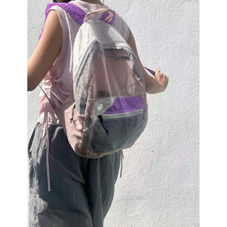 Ba lô lưới bán trong suốt phối màu (Semi-Sheer Mesh Backpack)
