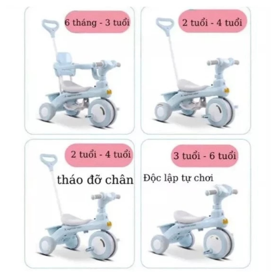 Xe đạp ba bánh cho bé từ 1 đến 3 tuổi có cần đẩy phát nhạc sinh động  Xe đẩy 3 bánh cho bé 1-5 tuổi