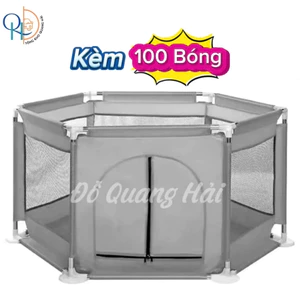 quây bóng lục giác khung inox dành cho bé .