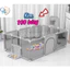 Quây chữ nhật có giỏ bóng rổ và cầu môn ném bóng khung inox dành cho trẻ em- hàng cao cấp .