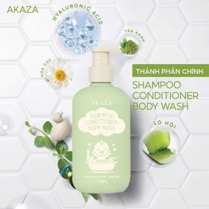 Sữa Tắm Gội Toàn Thân Dịu Nhẹ Cho Bé AKAZA SHAMPO CONDITIONER BODY WASH 300ML