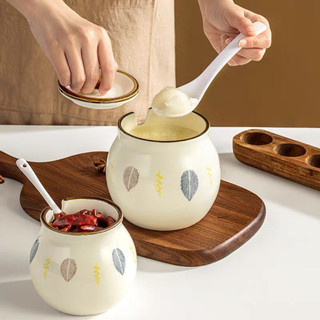 Hũ sứ đựng gia vị, mỡ lợn, các loại hạt khô 300ml - 2100ml men mịn họa tiết đẹp phù hợp nhà bếp