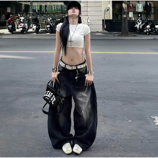 D'Kendal ( Deal Mở Bán ) Quần Jeans Form Ống Cong Siêu Rộng Cao Cấp ĐL 390GSM Vải Jean Cotton Mềm Mát Unisex Nam Nữ
