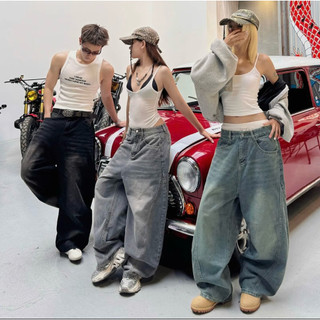 D'Kendal ( Deal Mở Bán ) Quần Jeans Form Ống Cong Siêu Rộng Cao Cấp ĐL 390GSM Vải Jean Cotton Mềm Mát Unisex Nam Nữ