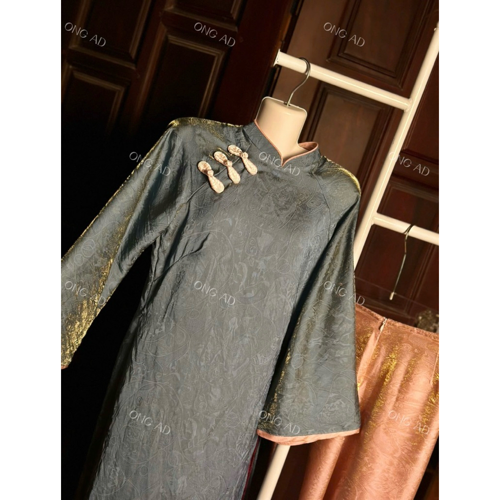 [ONG AD] áo dài LAM VÂN dáng suông cổ truyền thống tay loe lửng( XS-8XL)
