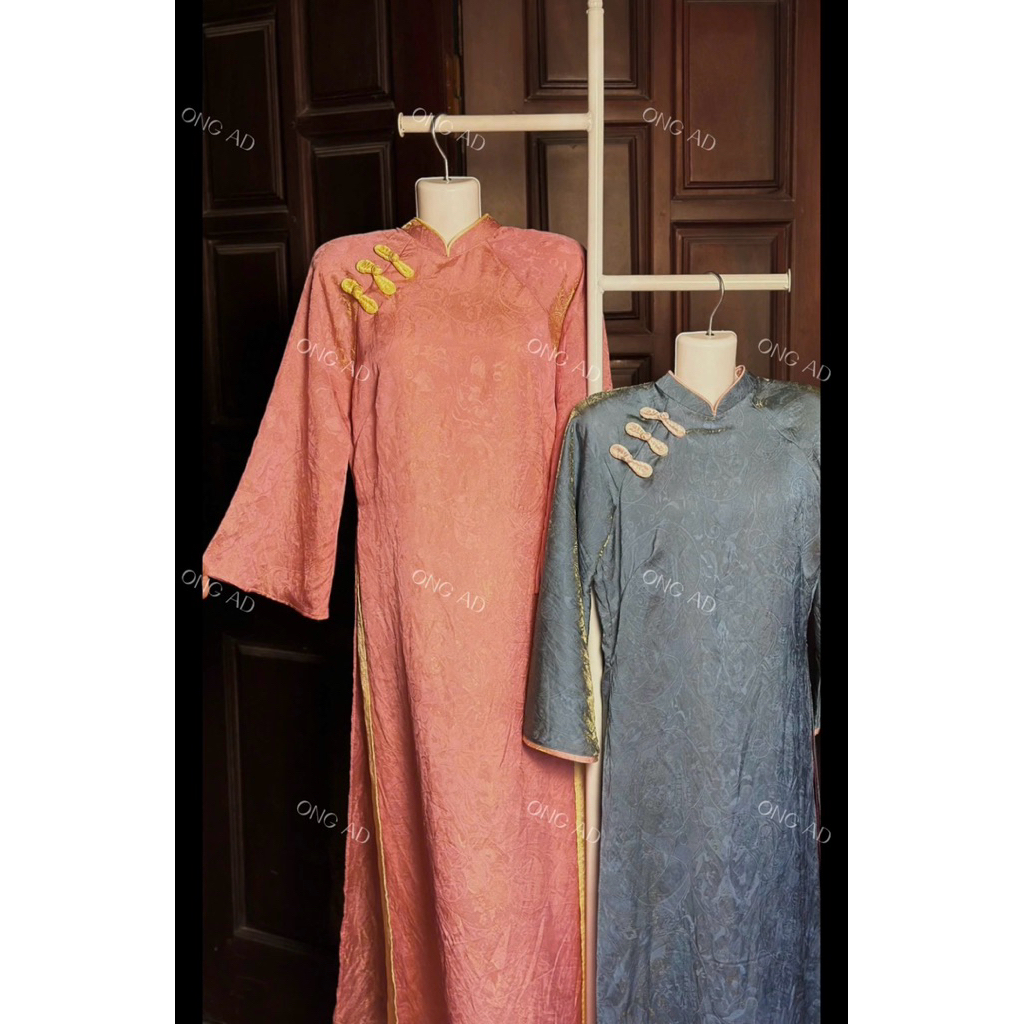 [ONG AD] áo dài LAM VÂN dáng suông cổ truyền thống tay loe lửng( XS-8XL)
