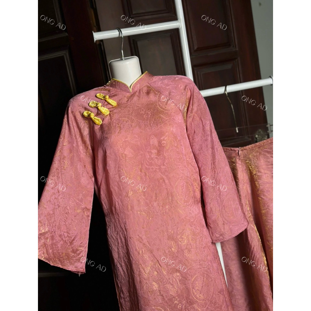 [ONG AD] áo dài LAM VÂN dáng suông cổ truyền thống tay loe lửng( XS-8XL)