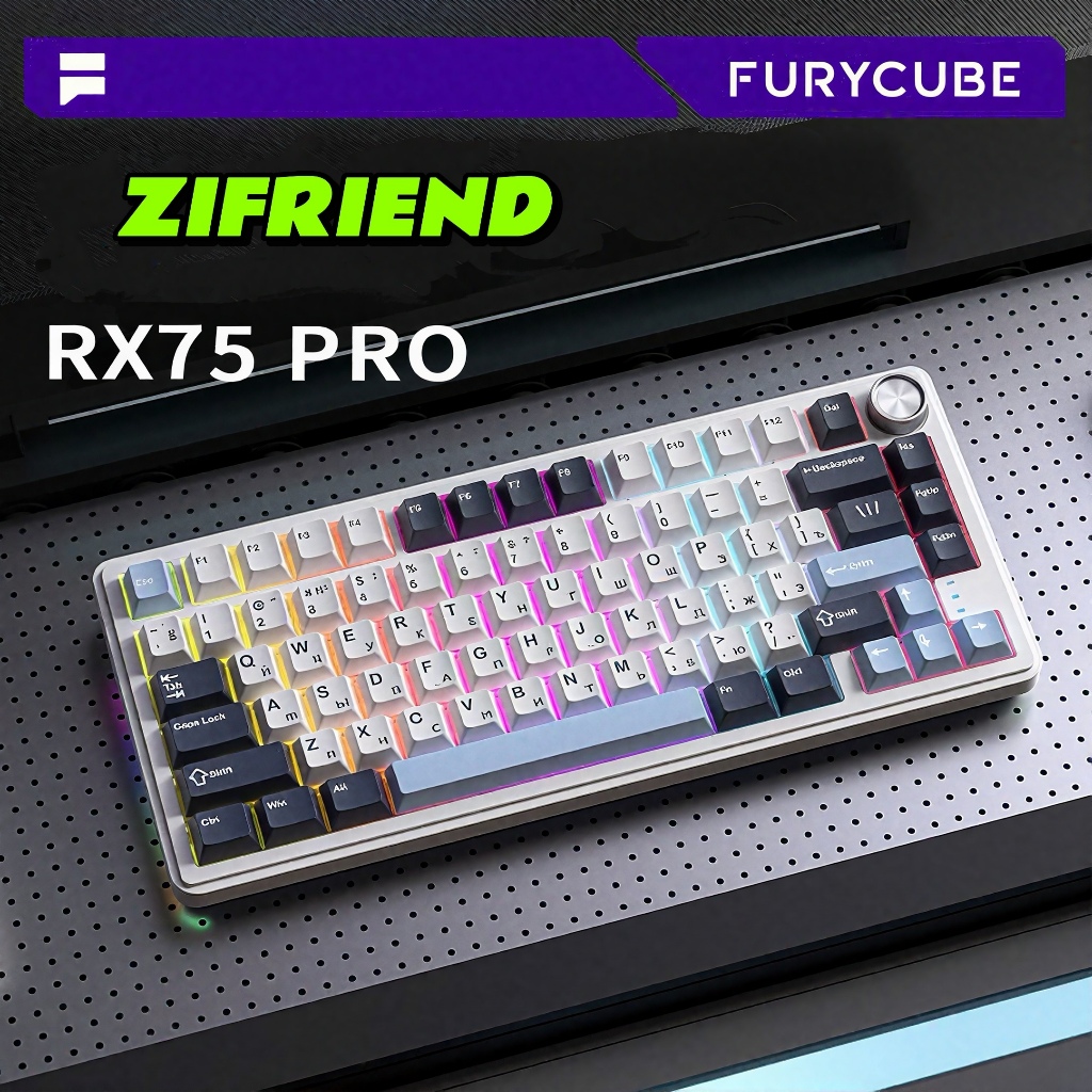 Bàn Phím Cơ Gaming Không Dây ZIFRIEND RX75 Pro - Hotswap - Led RGB ...