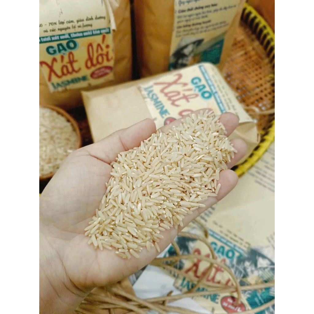 3kg gạo Jasmine xát dối - gạo tươi xát mới, giàu vitamin & các nguyên tố vi lượng - tốt cho người tiểu đường.