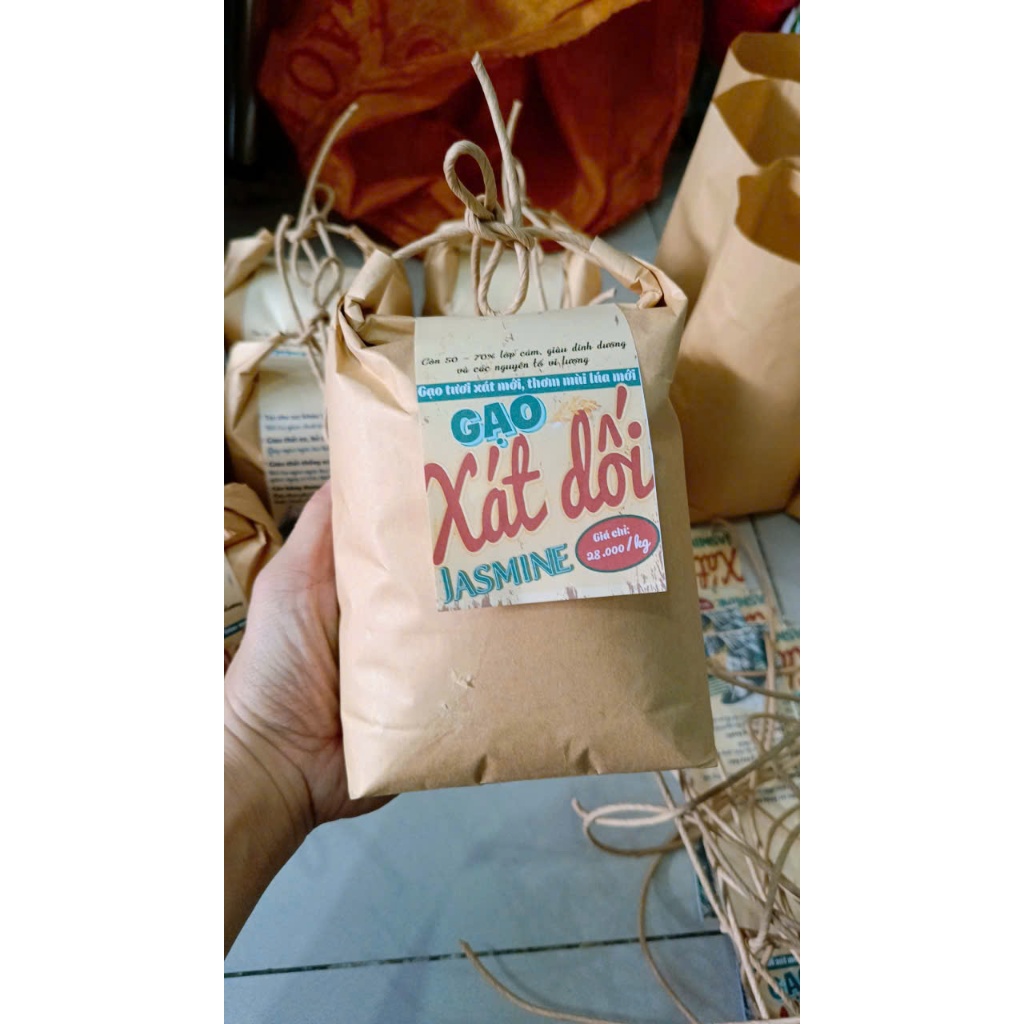 3kg gạo Jasmine xát dối - gạo tươi xát mới, giàu vitamin & các nguyên tố vi lượng - tốt cho người tiểu đường.