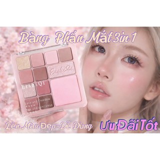 Bảng Phấn Mắt 12 Ô Mờ Lâu Trôi, Phấn Má Màu Hồng Ngọt Ngào – Nhũ Lấp Lánh, Trang Điểm Hằng Ngày