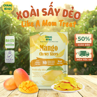 Xoài Sấy Dẻo Ít Đường Chang Bites Ăn Vặt Healthy Giàu Vitamin C, Chuẩn Xuất Khẩu Có Giấy Tờ Công Bố Đầy Đủ