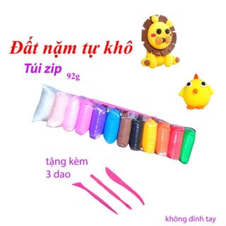 LEAFBOOK Đất nặn an toàn KHÔNG DÍNH TAY, Màu Chuẩn, Mịn, KHÔNG LEM, không mùi tạo hình tự khô