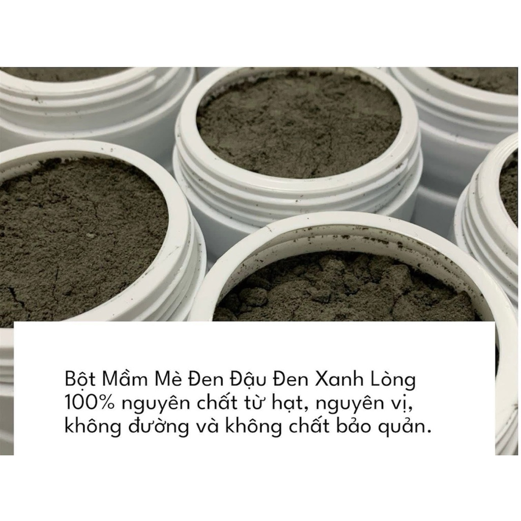 Combo 2 Hủ 1kg Bột Mầm Mè Đen – Đậu Đen Xanh Lòng Thuần Tự Nhiên