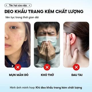 100 Cái Khẩu Trang 5D TopGia Cao Cấp Chống Tia UV, Ngăn Bụi Mịn, Thoáng Khí, Kháng Khuẩn An Toàn