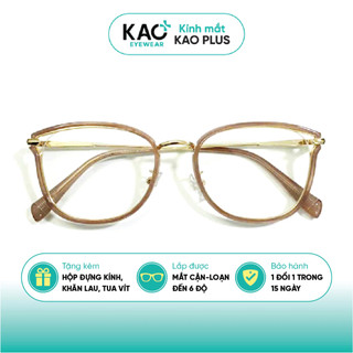 Gọng kính nữ kim loại nhựa cao cấp dáng cánh tiên phụ kiện thời trang KAO PLUS C1019