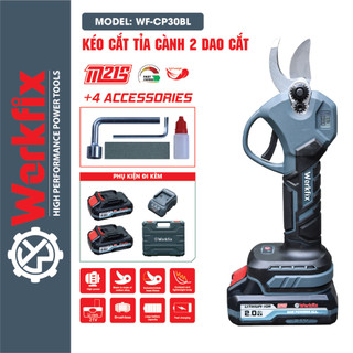 Kéo cắt cành WORKFIX WF-CP30BL, Động cơ Không chổi than - Kéo cắt cành WORKFIX